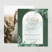 Papier Budget Botanique Eucalyptus Mariage INVITE (Devant / Derrière)