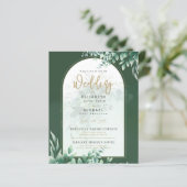 Papier Budget Botanique Eucalyptus Mariage INVITE (Debout devant)