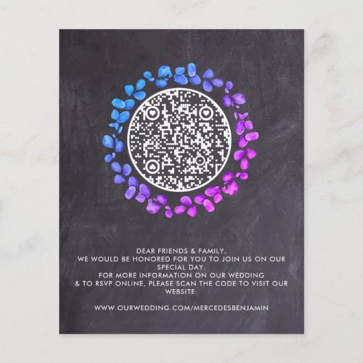 Papier Budget Botanique Eucalyptus QR Code Enregistrer la (Dos)