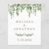 Papier Budget Botanique Eucalyptus QR Code Mariage Invita (Devant)