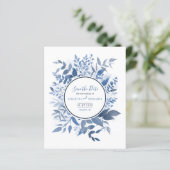 Papier Budget Botanique Foliage Marine Bleu Enregistrer l (Debout devant)