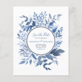 Papier Budget Botanique Foliage Marine Bleu Enregistrer l (Devant)