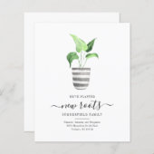 Papier Budget Botanique Nous avons déménagé Faire-part mo (Devant / Derrière)