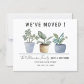 Papier Budget Botanique Pot Plantes Moving Faire-part (Devant)