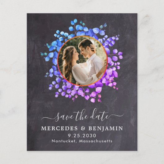 Papier Budget Botanique QR Code Slate Photo Enregistrer l (Devant)