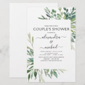 Papier Budget Botanique Verdure Foliage Couple's Shower (Devant / Derrière)