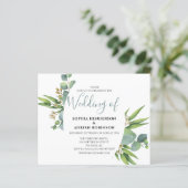 Papier Budget Botanique Verdure Invitations de mariage (Debout devant)