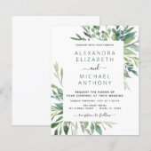 Papier Budget Botanique Verdure Mariage du feuillage (Devant / Derrière)