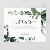 Papier Budget Botanique Verdure Mariage du feuillage (Devant)