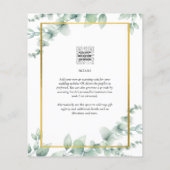 Papier Budget Botanique Verdure Or Mariage Invitations (Dos)