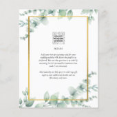 Papier Budget Botanique Verdure Or Mariage Invitations (Dos)