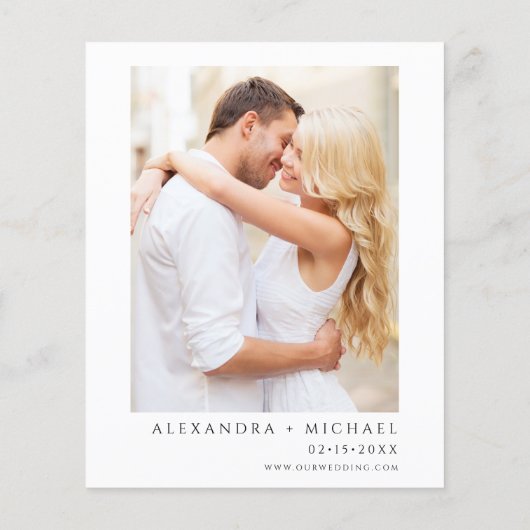 Papier Budget Botanique Verdure Photo Aquarelle Mariage (Dos)