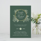 Papier BUDGET Botanique Vert Mariage invite Trending (Debout devant)
