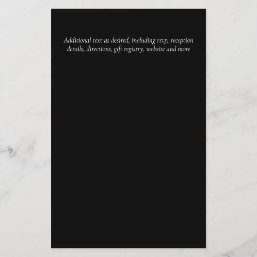 Papier BUDGET Botanique Vert Mariage invite Trending (Dos)