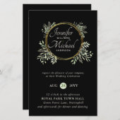 Papier BUDGET Botanique Vert Mariage invite Trending (Devant / Derrière)