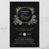 Papier BUDGET Botanique Vert Mariage invite Trending (Devant)