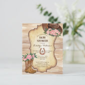 Papier Budget Bottes rustiques de cow-boy sentis casquett (Debout devant)