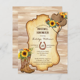 Papier Budget Bottes rustiques de cowboy et tournesols ca