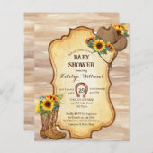 Papier Budget Bottes rustiques de cowboy senti tournesol (Devant / Derrière)