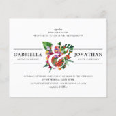 Papier Budget Bouquet tropical Mariage de typographie mod (Devant)