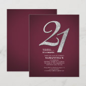 Papier Budget Bourgogne 21e anniversaire Sliver Parties s (Devant / Derrière)