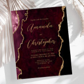 Papier Budget Bourgogne Agate Chic Script Wedding Invite