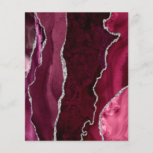 Papier Budget Bourgogne Agate Marbre Calligraphie Mariage (Dos)