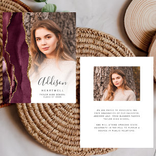 Papier Budget Bourgogne Agate Photo Grad Faire-part