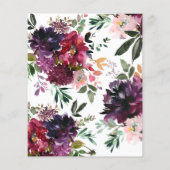 Papier BUDGET Bourgogne Blush Girl Baptême Invitation (Dos)