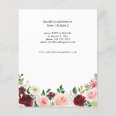 Papier Budget Bourgogne Blush Pink 4 Fête des mariées Flo (Dos)