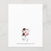 Papier Budget Bourgogne & Blush Pink 6 Ele Mariage Floral (Dos)