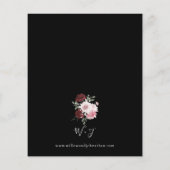 Papier Budget Bourgogne & Blush rose 6Ele Mariage Floral  (Dos)