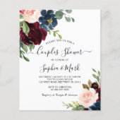 Papier Budget Bourgogne & Couples de la Marine Invitation (Devant)