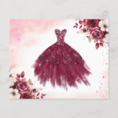 Papier Budget Bourgogne Enregistrer la date Anniversaire  (Dos)