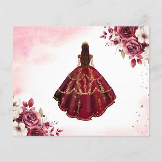 Papier Budget Bourgogne Enregistrer la date Anniversaire  (Dos)