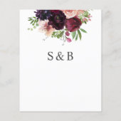 Papier Budget Bourgogne et floral rose vif Enregistrer la (Dos)