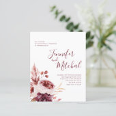 Papier BUDGET Bourgogne et Mariage de automne rose Invita (Debout devant)