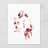 Papier BUDGET Bourgogne et Mariage de automne rose Invita (Dos)