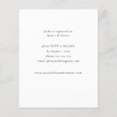 Papier Budget Bourgogne & Fête des mariées d'aile florale (Dos)