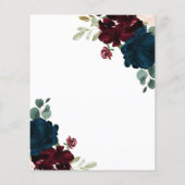 Papier Budget Bourgogne & Fleurs Bleues Marine Save the D (Dos)