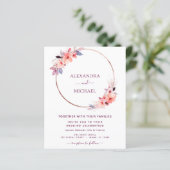 Papier Budget Bourgogne Floral Mariage géométrique (Debout devant)