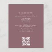 Papier Budget Bourgogne Floral tout en un QR Code Mariage (Dos)