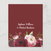 Papier Budget Bourgogne Floral Wedding Invitations (Dos)