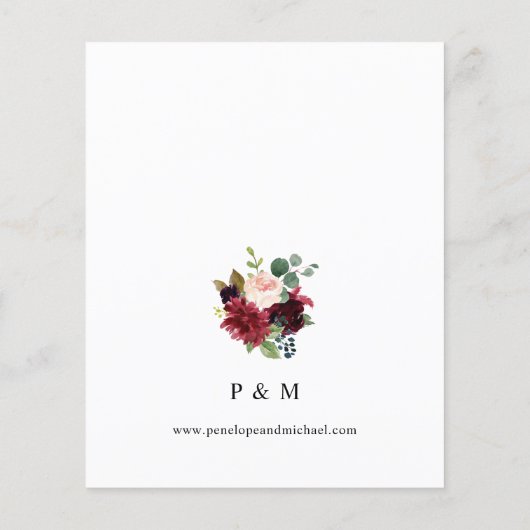 Papier Budget Bourgogne & Flore rose Enregistrer la date (Dos)