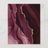 Papier Budget Bourgogne Gold Agate Faire-part de mariage (Dos)