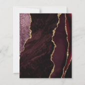 Papier Budget Bourgogne Gold Agate Marbre Mariage Invitat (Dos)