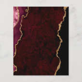 Papier Budget Bourgogne Gold Agate Script Mariage Invitat (Dos)