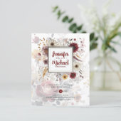 Papier BUDGET Bourgogne jaune Floral (Debout devant)