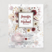 Papier BUDGET Bourgogne jaune Floral (Devant)