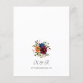 Papier Budget Bourgogne, Marine, Orange Fall Floral Maria (Dos)